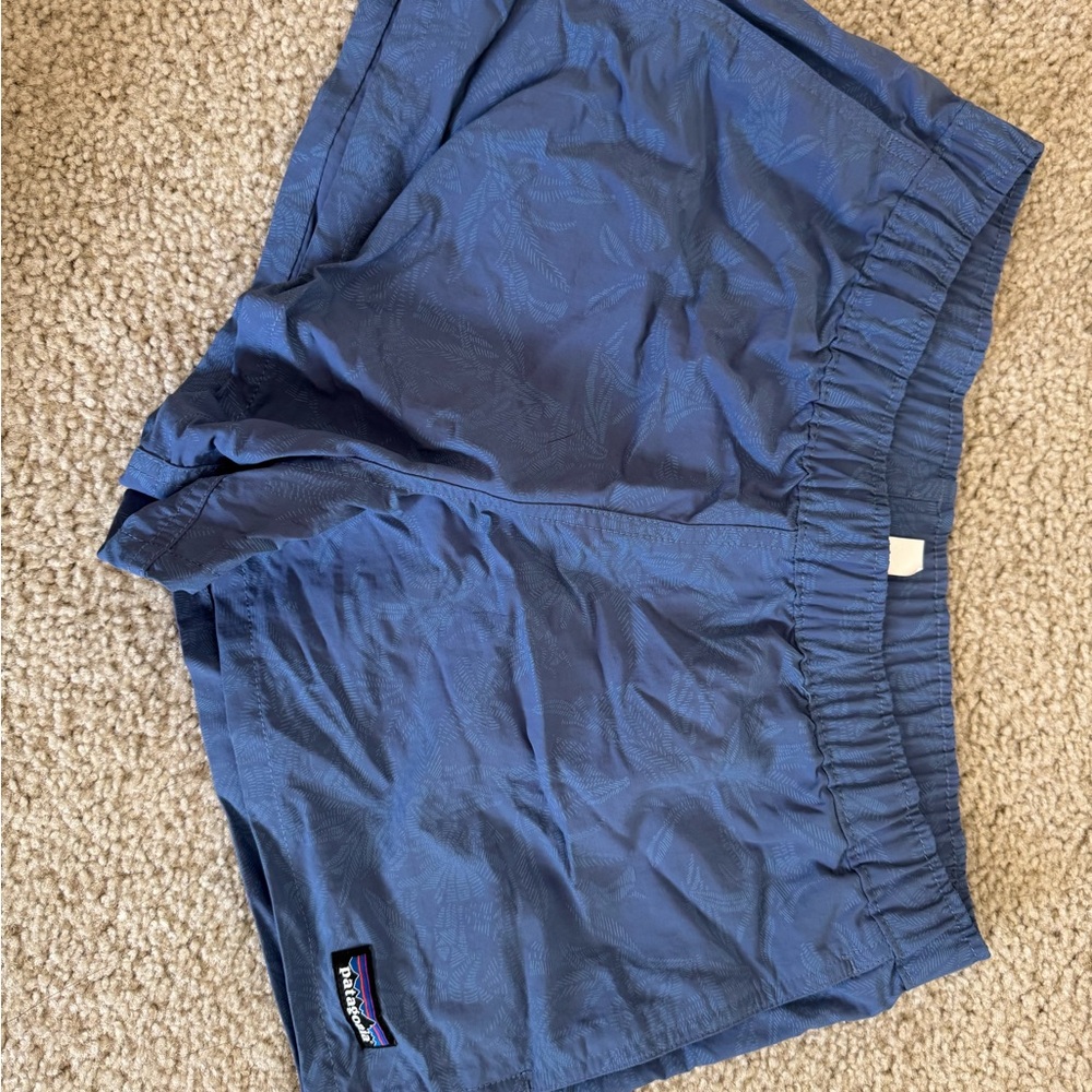 Patagonia Light Blue Patterned Shorts